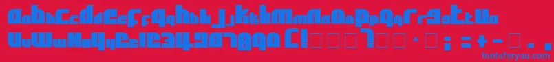 Шрифт AflSolidcaps – синие шрифты на красном фоне
