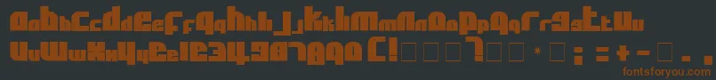 AflSolidcaps-fontti – ruskeat fontit mustalla taustalla