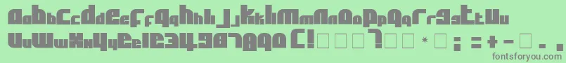 フォントAflSolidcaps – 緑の背景に灰色の文字