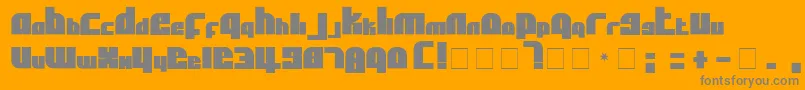 AflSolidcaps-fontti – harmaat kirjasimet oranssilla taustalla