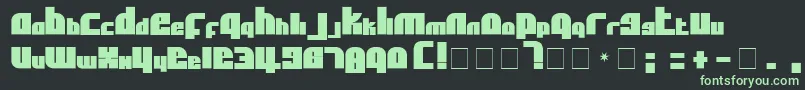 AflSolidcaps Font – Green Fonts on Black Background