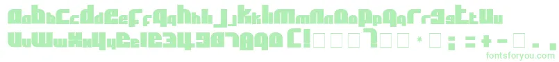 Шрифт AflSolidcaps – зелёные шрифты на белом фоне