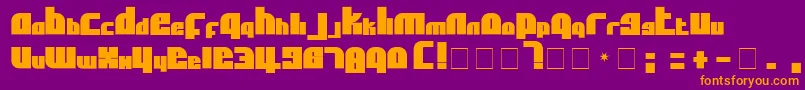 AflSolidcaps Font – Orange Fonts on Purple Background