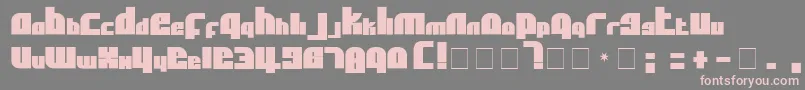 フォントAflSolidcaps – 灰色の背景にピンクのフォント