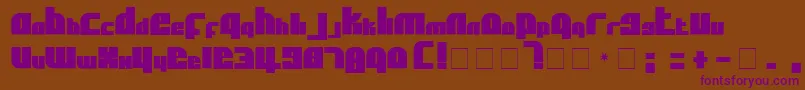 AflSolidcaps-fontti – violetit fontit ruskealla taustalla