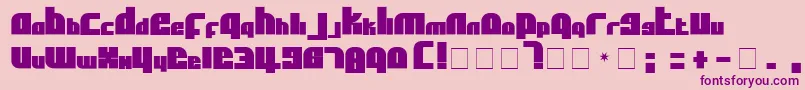 フォントAflSolidcaps – ピンクの背景に紫のフォント