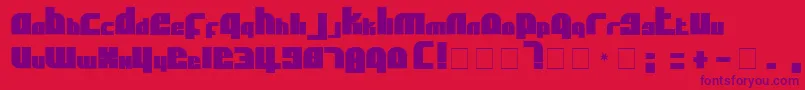 フォントAflSolidcaps – 赤い背景に紫のフォント