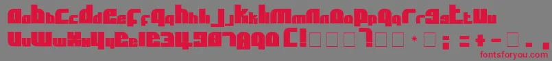 Шрифт AflSolidcaps – красные шрифты на сером фоне