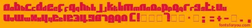 フォントAflSolidcaps – オレンジの背景に赤い文字