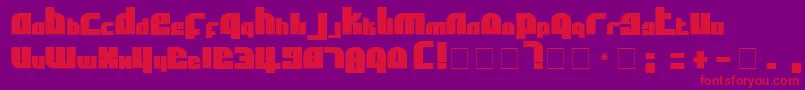 AflSolidcaps Font – Red Fonts on Purple Background