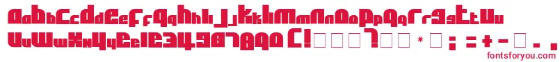 フォントAflSolidcaps – 白い背景に赤い文字