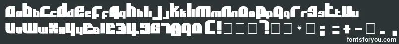 Шрифт AflSolidcaps – белые шрифты на чёрном фоне