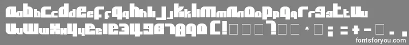 AflSolidcaps-Schriftart – Weiße Schriften auf grauem Hintergrund