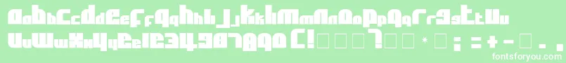 AflSolidcaps-fontti – valkoiset fontit vihreällä taustalla
