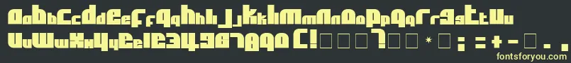 AflSolidcaps Font – Yellow Fonts on Black Background