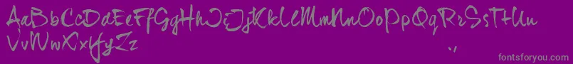 Djhtrial Font – Gray Fonts on Purple Background