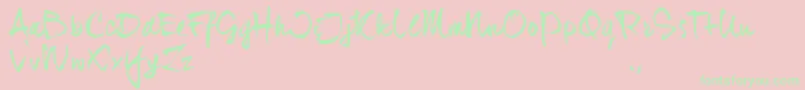 Djhtrial Font – Green Fonts on Pink Background