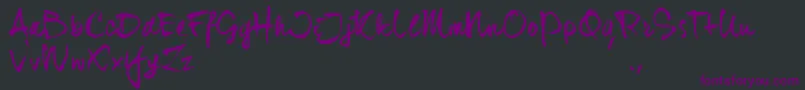 Djhtrial Font – Purple Fonts on Black Background