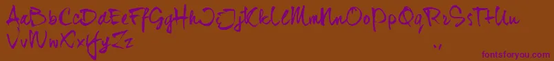Djhtrial Font – Purple Fonts on Brown Background