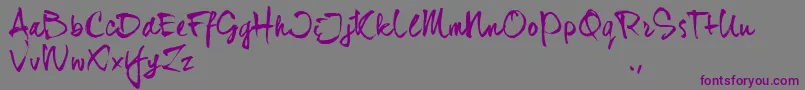 Djhtrial Font – Purple Fonts on Gray Background