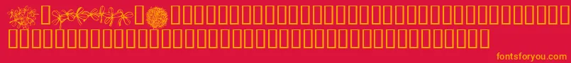 More about KrOverlyCloverly Font KrOverlyCloverly Font – Orange Fonts on Red Background