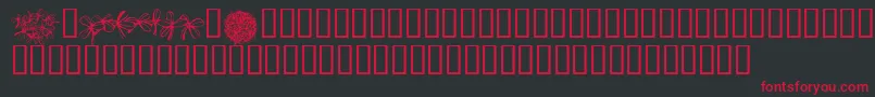 KrOverlyCloverly Font – Red Fonts on Black Background