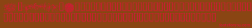 KrOverlyCloverly Font – Red Fonts on Brown Background
