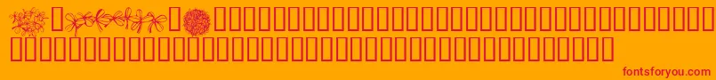 KrOverlyCloverly Font – Red Fonts on Orange Background