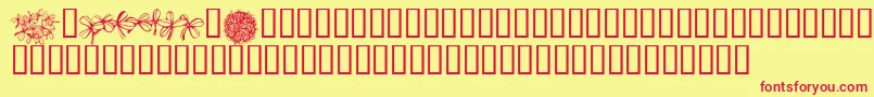 KrOverlyCloverly Font – Red Fonts on Yellow Background