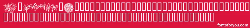 KrOverlyCloverly Font – White Fonts on Red Background