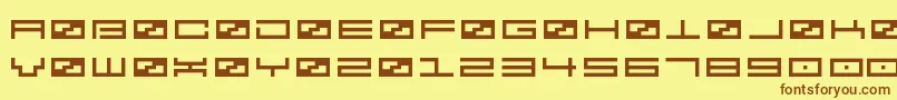 Spv2 Font – Brown Fonts on Yellow Background