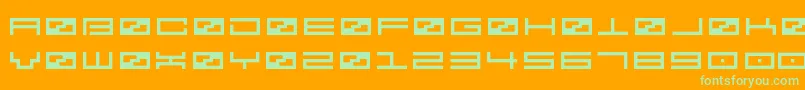 Spv2 Font – Green Fonts on Orange Background