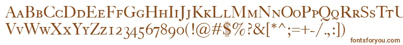CaslonClassicoSc-fontti – ruskeat fontit valkoisella taustalla