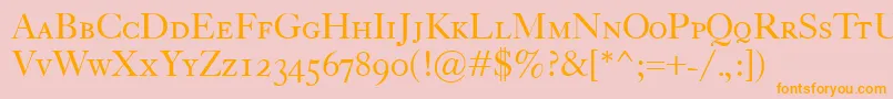 CaslonClassicoSc Font – Orange Fonts on Pink Background