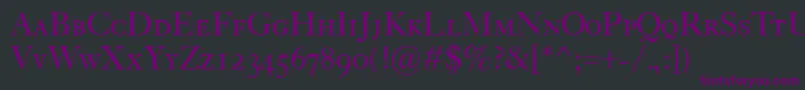 CaslonClassicoSc Font – Purple Fonts on Black Background