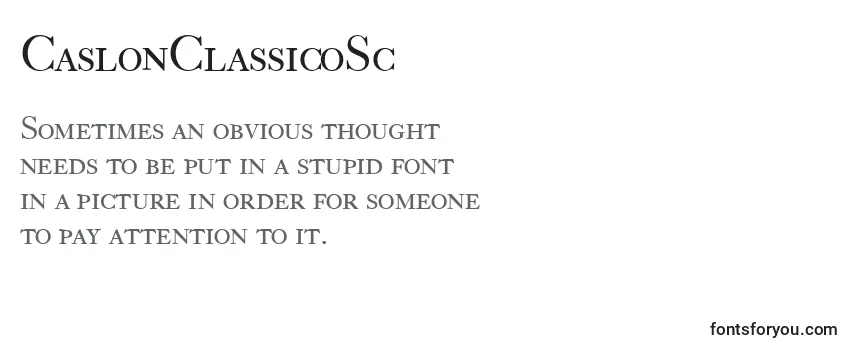 Review of the CaslonClassicoSc Font