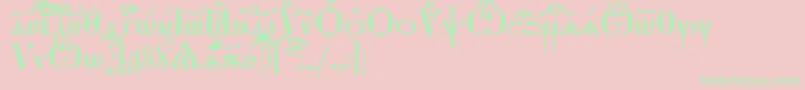 StarouspenskayaUcs Font – Green Fonts on Pink Background