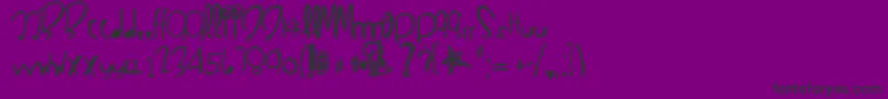 Czcionka Californiagirl – czarne czcionki na fioletowym tle
