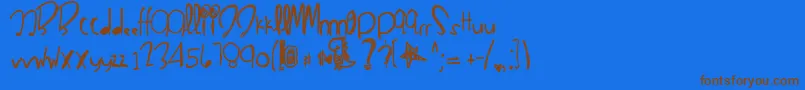 Californiagirl Font – Brown Fonts on Blue Background