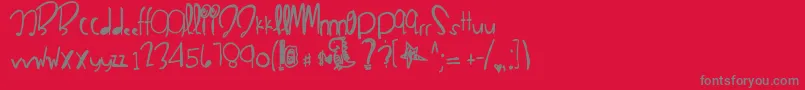 Californiagirl Font – Gray Fonts on Red Background