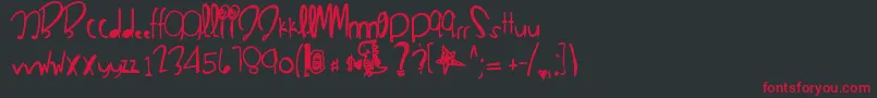 Californiagirl Font – Red Fonts on Black Background
