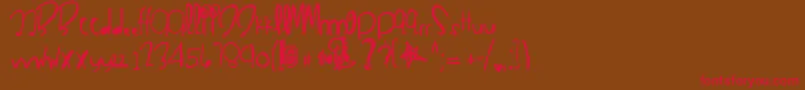 Californiagirl Font – Red Fonts on Brown Background