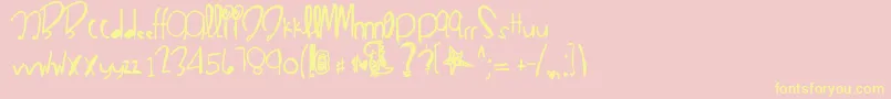 Californiagirl Font – Yellow Fonts on Pink Background