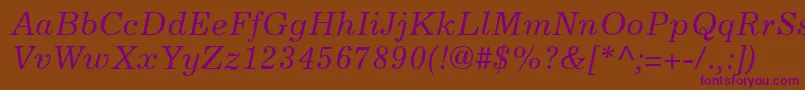 More about ExcelsiorLtItalic Font ExcelsiorLtItalic Font – Purple Fonts on Brown Background