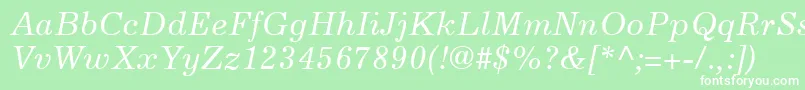 More about ExcelsiorLtItalic Font ExcelsiorLtItalic Font – White Fonts on Green Background