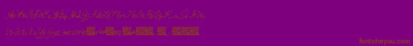 Warmshowers Font – Brown Fonts on Purple Background