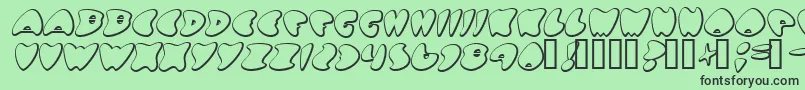 Saiba mais sobre a fonte GotNoHeart Fonte GotNoHeart – fontes pretas em um fundo verde