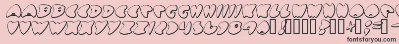 Fonte GotNoHeart – fontes pretas em um fundo rosa