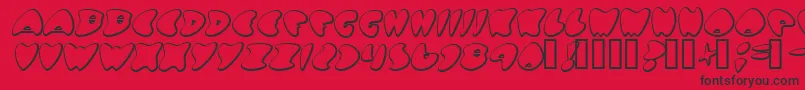 GotNoHeart Font – Black Fonts on Red Background