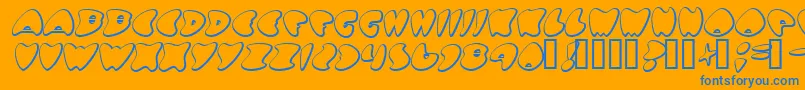 GotNoHeart Font – Blue Fonts on Orange Background